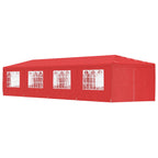 Party-Zelt 1200 x 300 x 255 cm Rot PE und Stahl