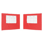 Party Zelt Seitenteil 2 pcs 300 x 195 cm Rot PE und Stahl