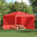 Party Zelt Seitenteil 2 pcs Rot 300 x 195 cm PE und Stahl