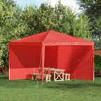 Party Zelt Seitenteil 2 pcs Rot 300 x 195 cm PE und Stahl
