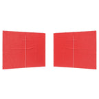 Party Zelt Seitenteil 2 pcs Rot 300 x 195 cm PE und Stahl