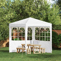 Party Zelt Seitenteil 2 pcs 200 x 195 cm Weiß PE und Stahl