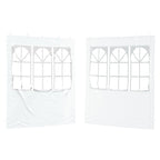 Party Zelt Seitenteil 2 pcs 200 x 195 cm Weiß PE und Stahl