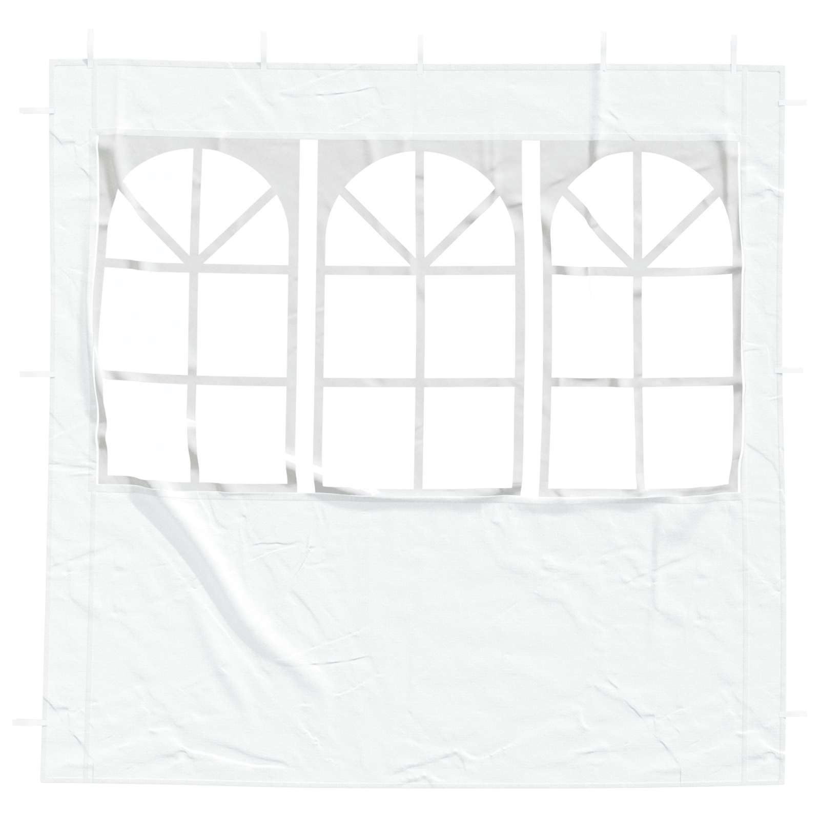 Party Zelt Seitenteil 2 pcs 200 x 195 cm Weiß PE und Stahl