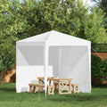 Party Zelt Seitenteil 2 pcs Weiß 200 x 195 cm PE und Stahl