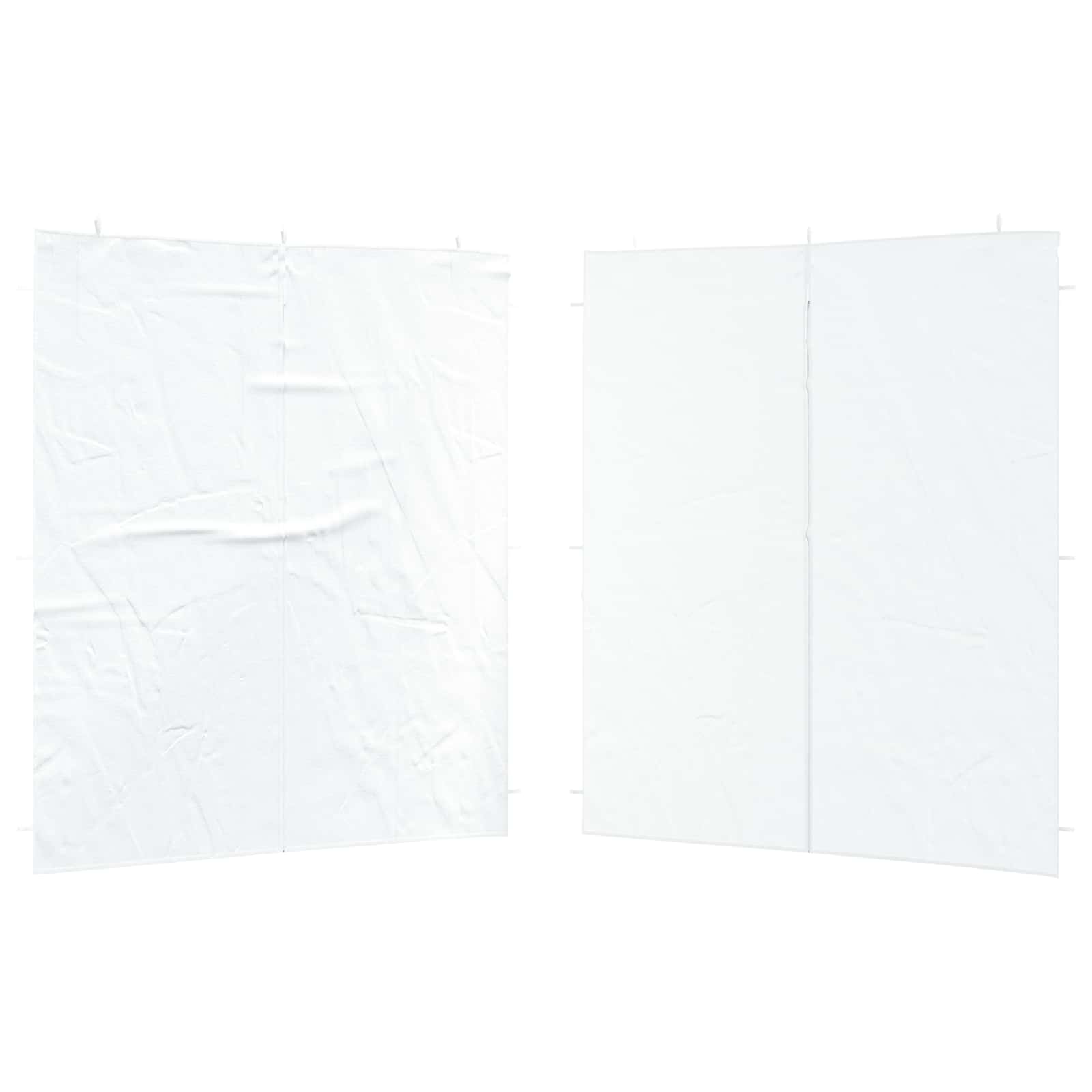 Party Zelt Seitenteil 2 pcs Weiß 200 x 195 cm PE und Stahl