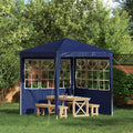 Party Zelt Seitenteil 2 pcs 200 x 195 cm Blau PE und Stahl