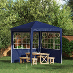 Party Zelt Seitenteil 2 pcs 200 x 195 cm Blau PE und Stahl