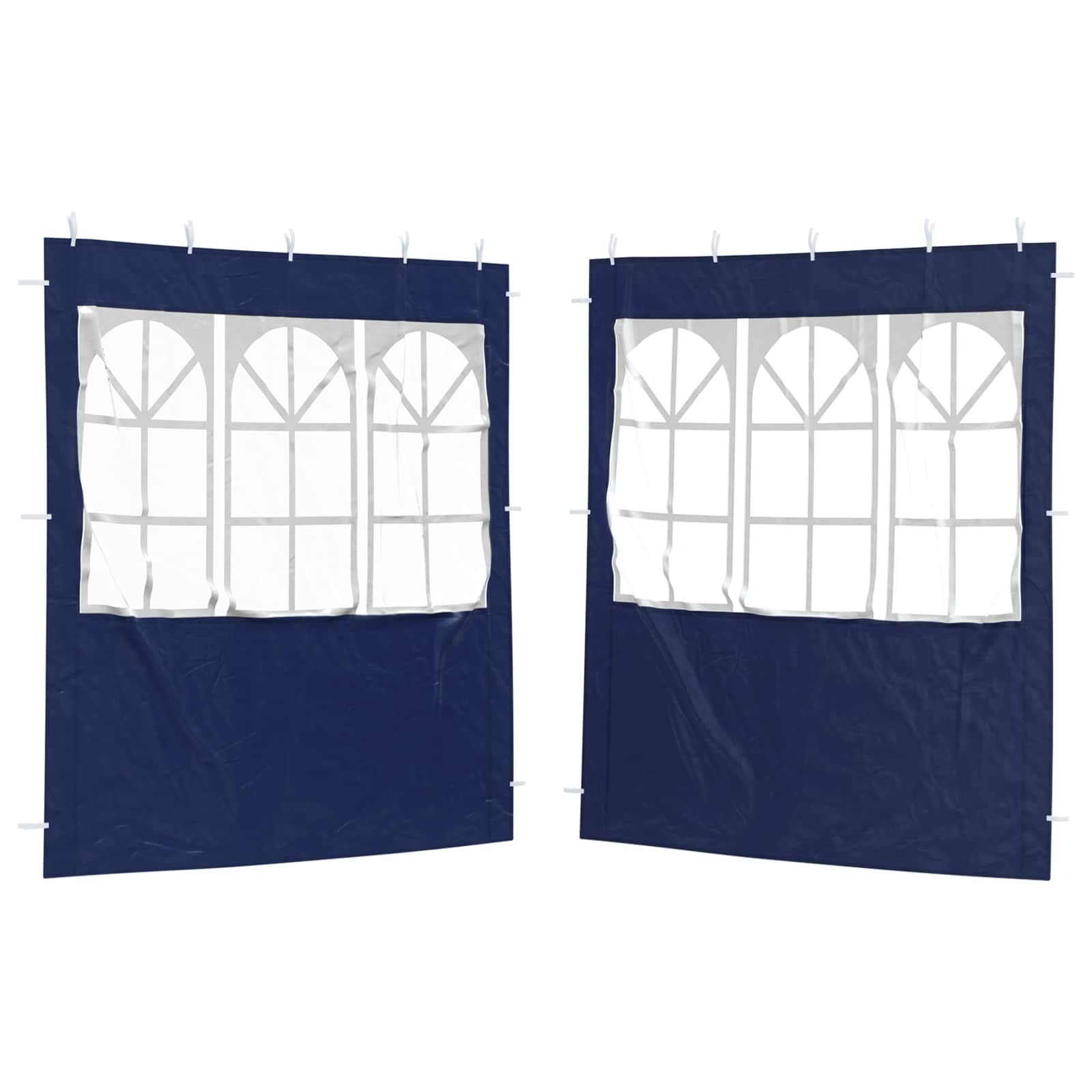 Party Zelt Seitenteil 2 pcs 200 x 195 cm Blau PE und Stahl