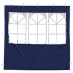 Party Zelt Seitenteil 2 pcs 200 x 195 cm Blau PE und Stahl