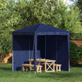Party Zelt Seitenteil 2 pcs Blau 200 x 195 cm PE und Stahl