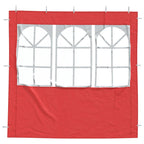 Party Zelt Seitenteil 2 pcs 200 x 195 cm Rot PE und Stahl