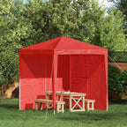 Party Zelt Seitenteil 2 pcs Rot 200 x 195 cm PE und Stahl