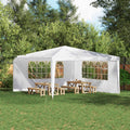 Party Zelt Seitenteil 2 pcs 400 x 195 cm Weiß PE und Stahl