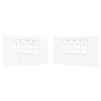 Party Zelt Seitenteil 2 pcs 400 x 195 cm Weiß PE und Stahl