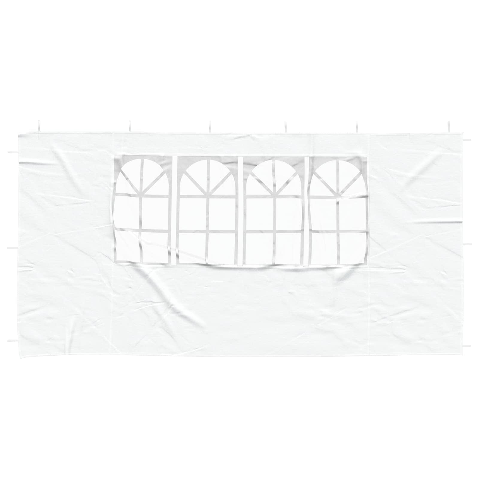 Party Zelt Seitenteil 2 pcs 400 x 195 cm Weiß PE und Stahl