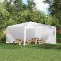 Party Zelt Seitenteil 2 pcs Weiß 400 x 195 cm PE und Stahl