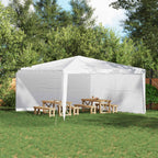 Party Zelt Seitenteil 2 pcs Weiß 400 x 195 cm PE und Stahl