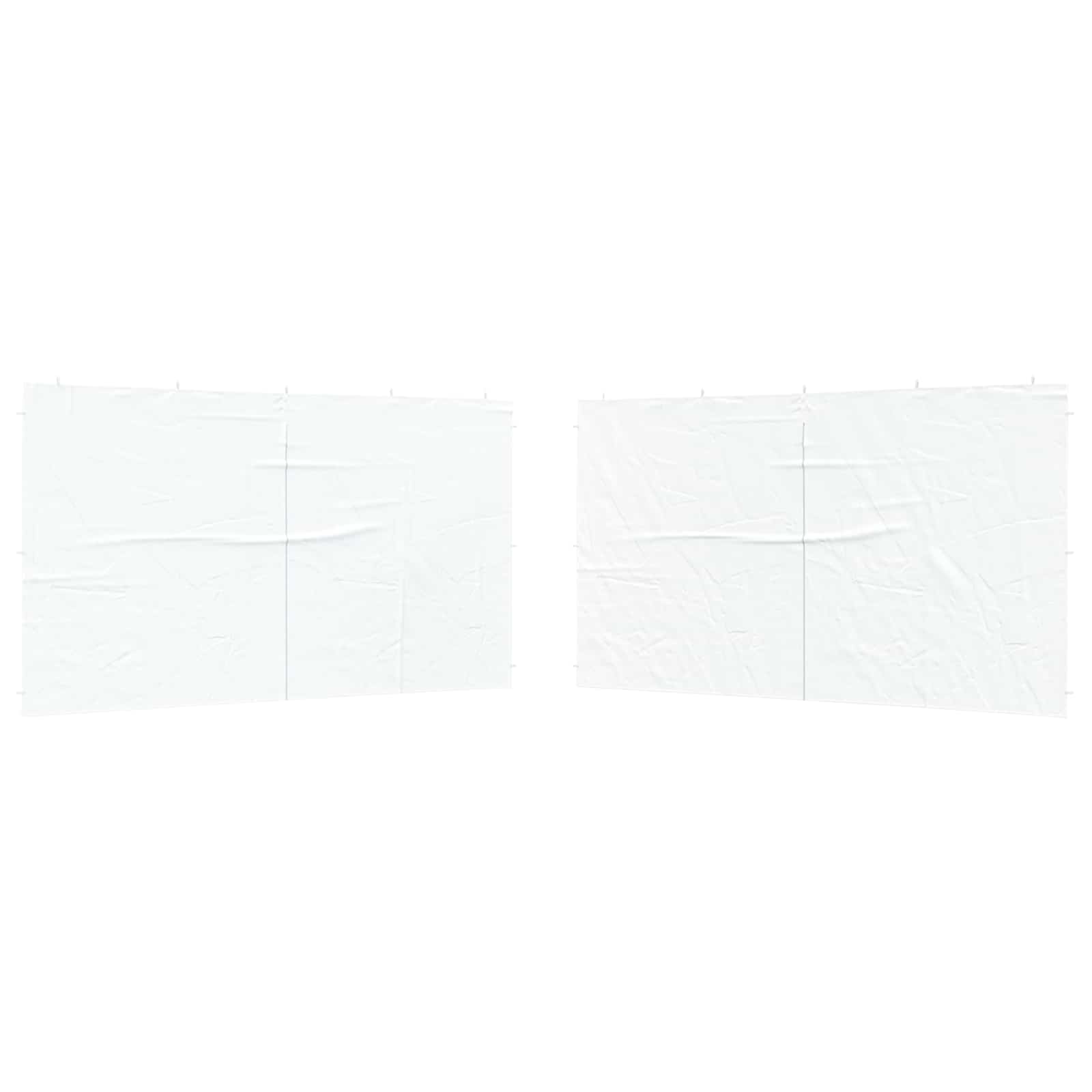 Party Zelt Seitenteil 2 pcs Weiß 400 x 195 cm PE und Stahl