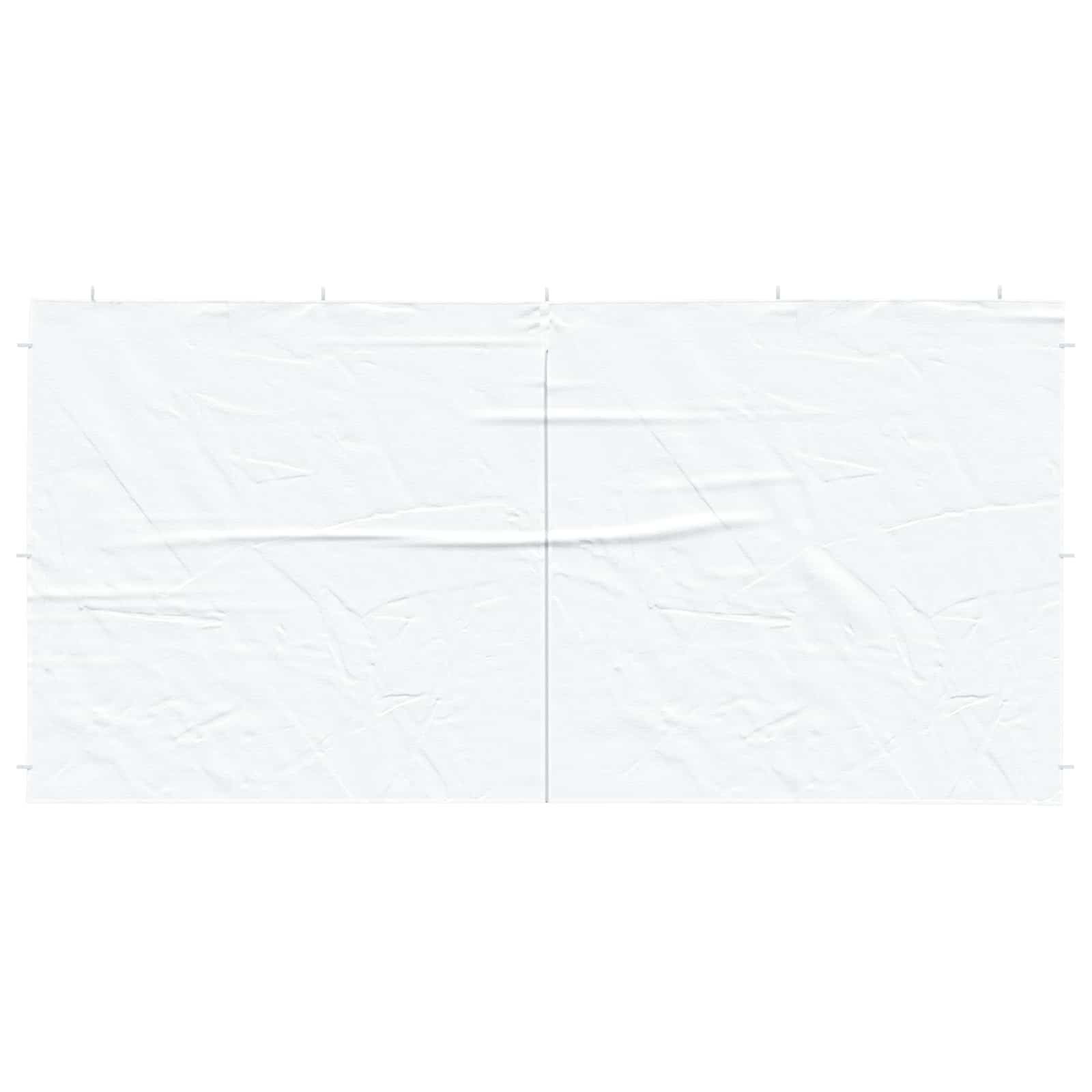 Party Zelt Seitenteil 2 pcs Weiß 400 x 195 cm PE und Stahl