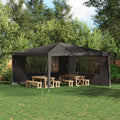 Party Zelt Seitenteil 2 pcs 400 x 195 cm Anthrazit PE und Stahl