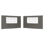 Party Zelt Seitenteil 2 pcs 400 x 195 cm Anthrazit PE und Stahl