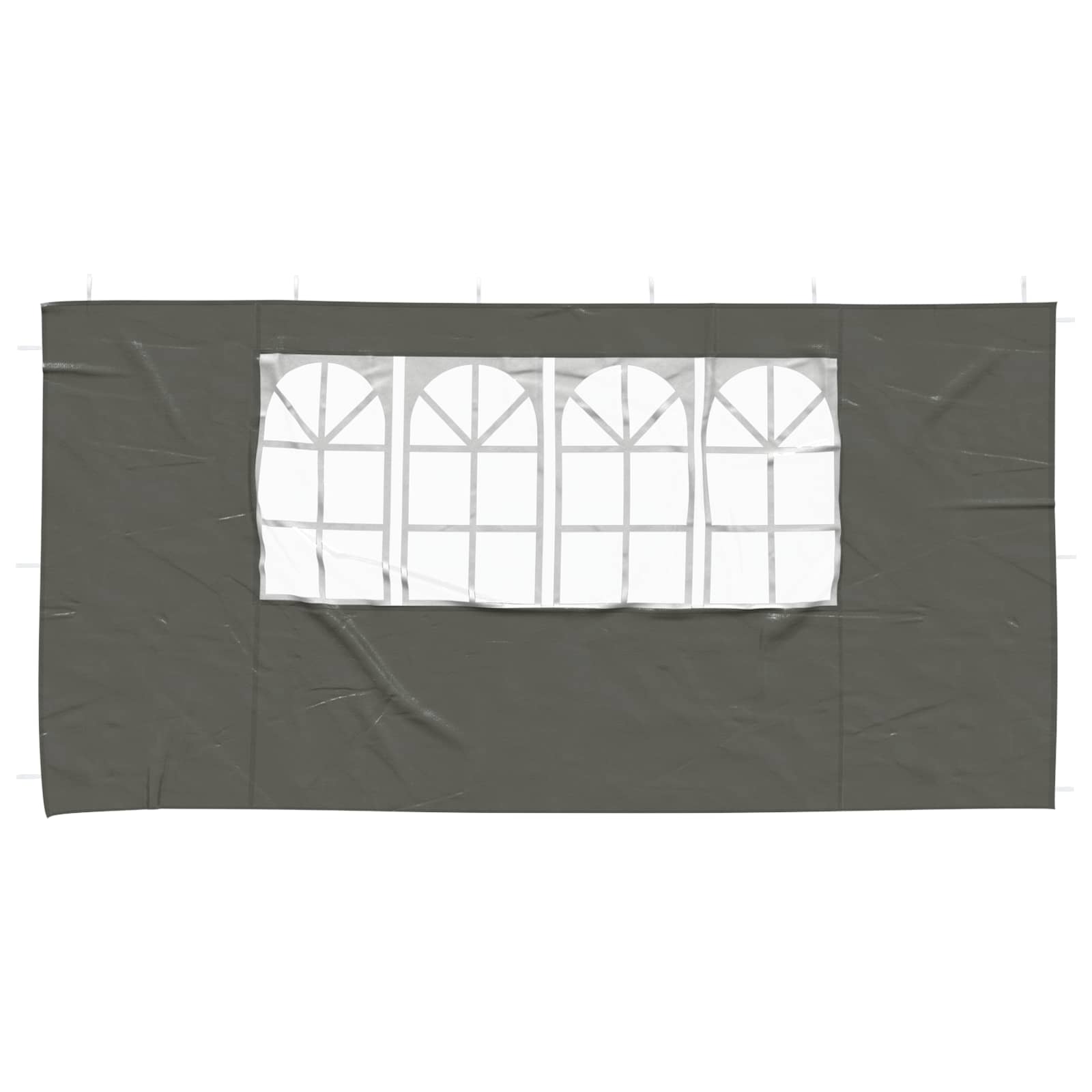 Party Zelt Seitenteil 2 pcs 400 x 195 cm Anthrazit PE und Stahl