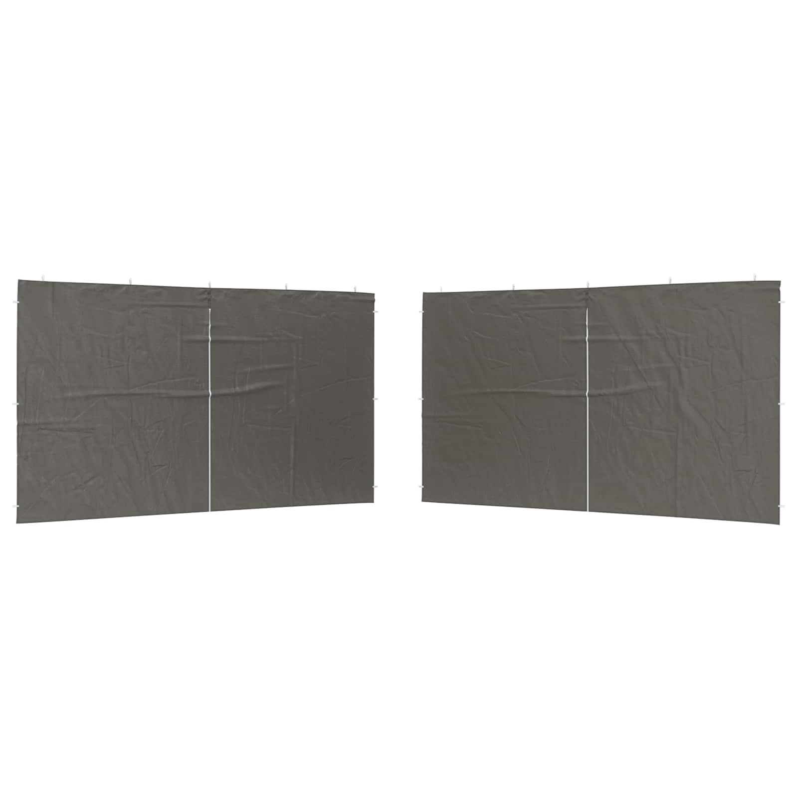 Party Zelt Seitenteil 2 pcs Anthrazit 400 x 195 cm PE und Stahl