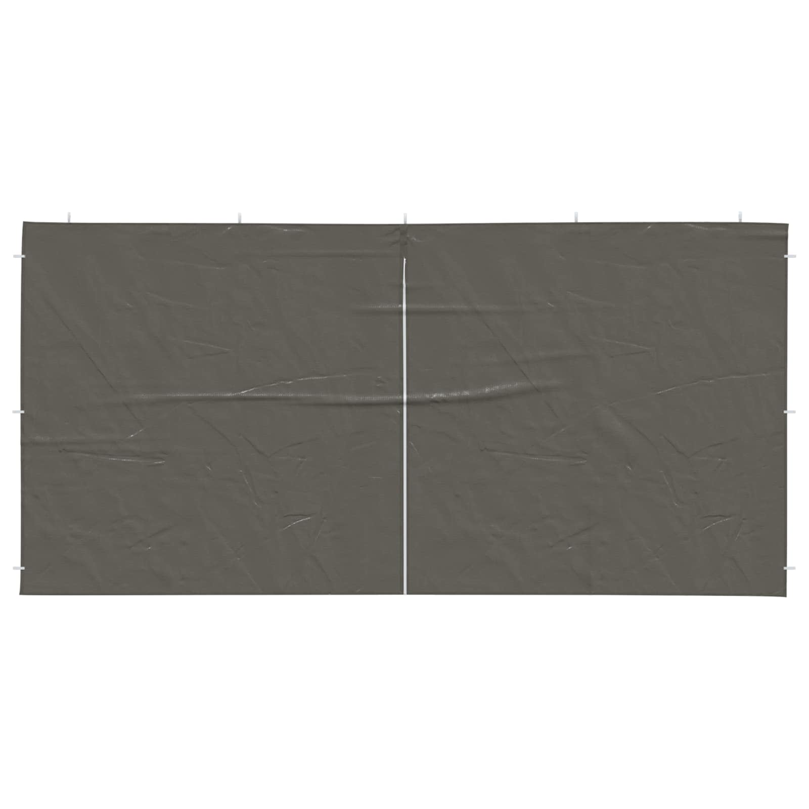Party Zelt Seitenteil 2 pcs Anthrazit 400 x 195 cm PE und Stahl