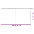 Party Zelt Seitenteil 2 pcs Anthrazit 400 x 195 cm PE und Stahl