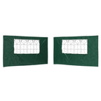 Party Zelt Seitenteil 2 pcs 400 x 195 cm Grün PE und Stahl