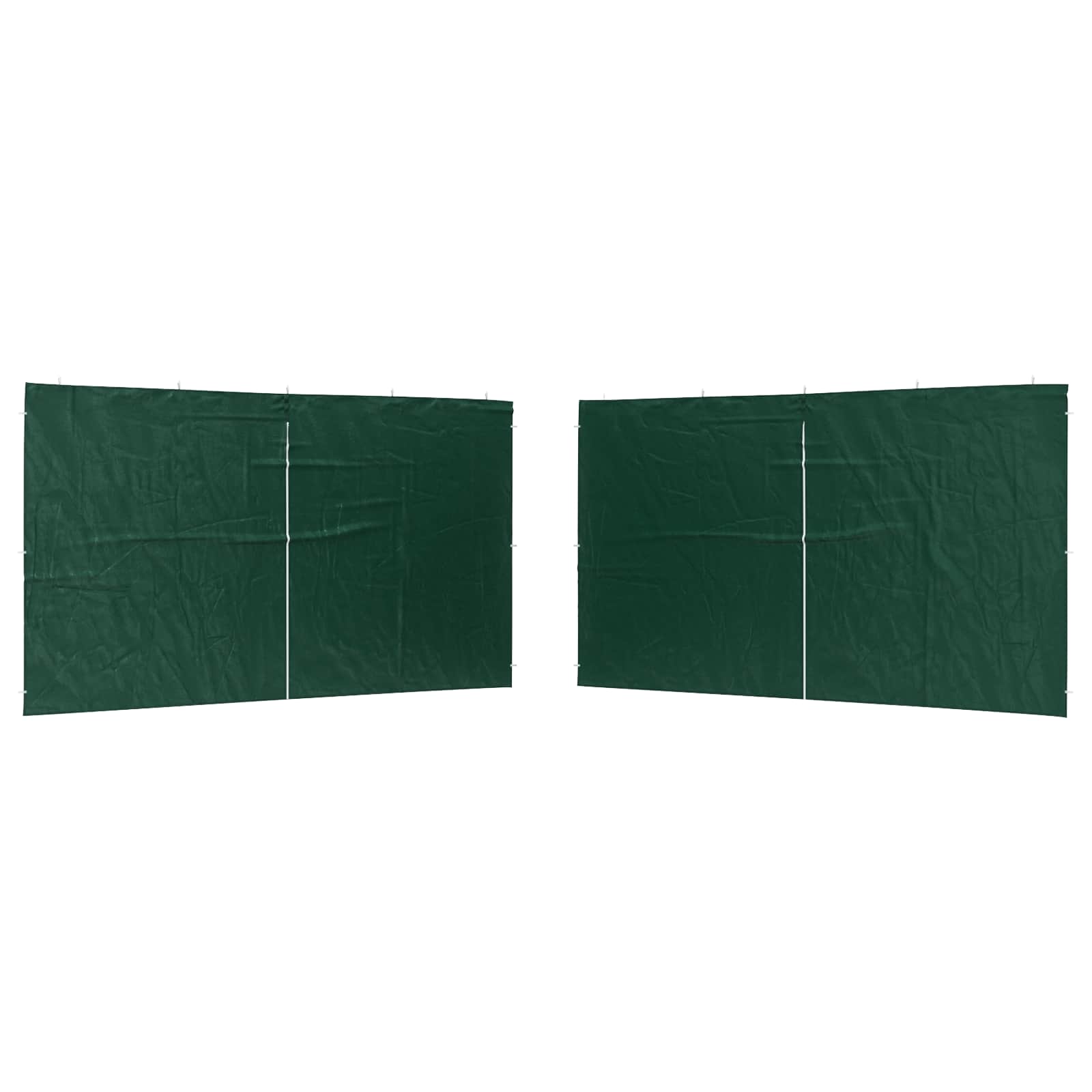 Party Zelt Seitenteil 2 pcs Grün 400 x 195 cm PE und Stahl