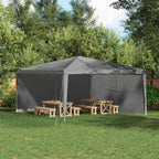 Party Zelt Seitenteil 2 pcs Hellgrau 400 x 195 cm PE und Stahl