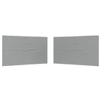 Party Zelt Seitenteil 2 pcs Hellgrau 400 x 195 cm PE und Stahl
