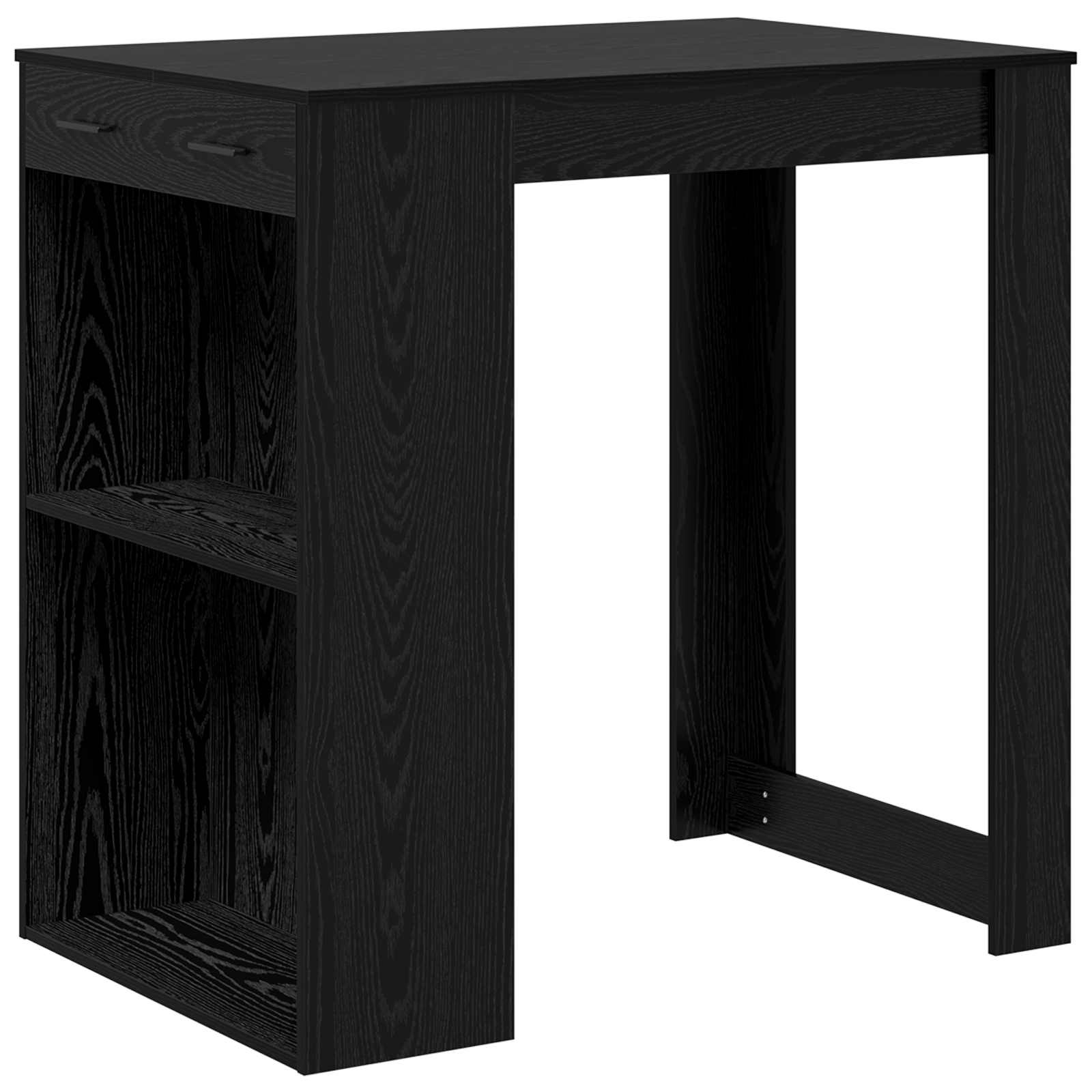 Bartisch Schwarz Eichen-Optik 102 x 70 x 103,5 cm Holzwerkstoff