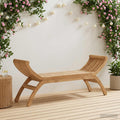 Gartenbank 2-Sitzanzahl 126 cm Massivholz Teak Natur
