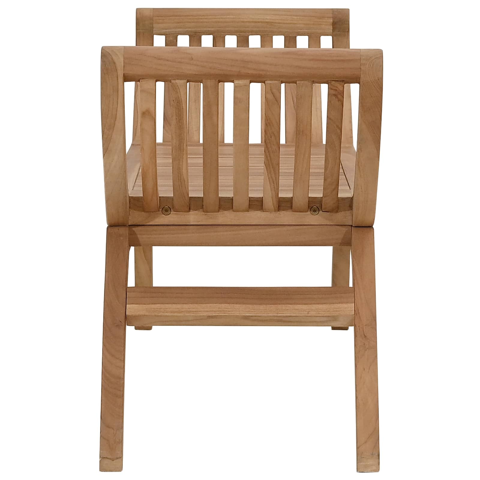 Gartenbank 2-Sitzanzahl 126 cm Massivholz Teak Natur