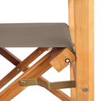 Esszimmerstuhl Braun und Taupe 56 x 54 x 87 cm Massivholz Teak