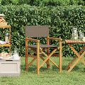 Esszimmerstuhl Braun und Taupe 56 x 54 x 87 cm Massivholz Teak