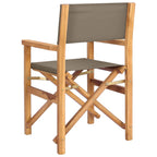 Esszimmerstuhl Braun und Taupe 56 x 54 x 87 cm Massivholz Teak