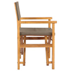Esszimmerstuhl Braun und Taupe 56 x 54 x 87 cm Massivholz Teak