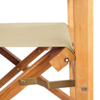 Esszimmerstuhl Braun und Beige 56 x 54 x 87 cm Massivholz Teak