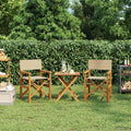 Esszimmerstuhl Braun und Beige 56 x 54 x 87 cm Massivholz Teak