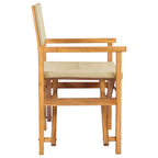 Esszimmerstuhl Braun und Beige 56 x 54 x 87 cm Massivholz Teak