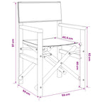 Esszimmerstuhl Braun und Beige 56 x 54 x 87 cm Massivholz Teak