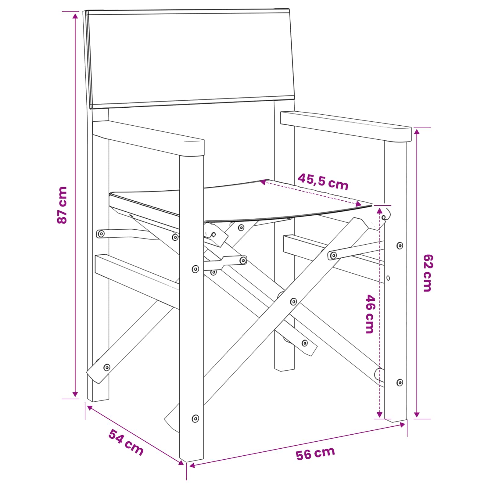 Esszimmerstuhl Braun und Beige 56 x 54 x 87 cm Massivholz Teak