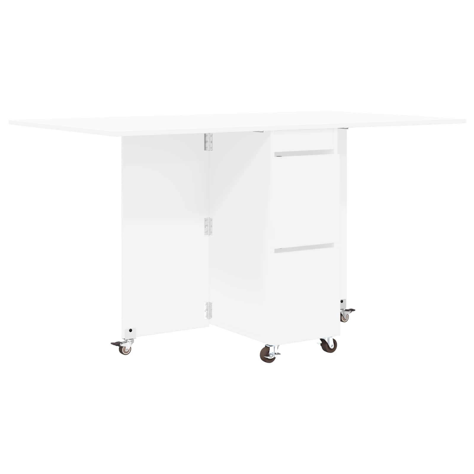 Esstisch 2 pcs 140 x 80 x 77 cm Holzwerkstoff Weiß Rechtwinklig