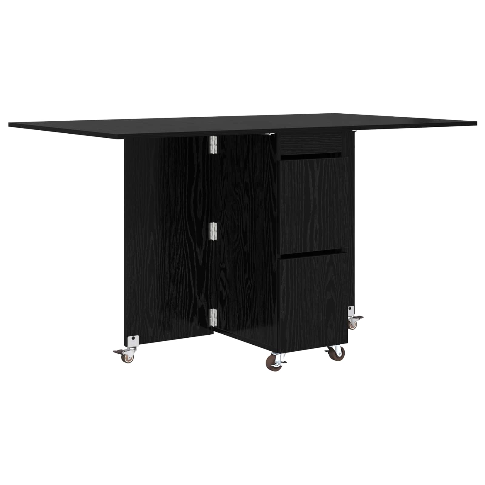 Esstisch 2 pcs 140 x 80 x 77 cm Holzwerkstoff Schwarze Eiche
