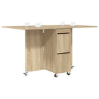 Esstisch 2 pcs 140 x 80 x 77 cm Holzwerkstoff Sonoma-Eiche