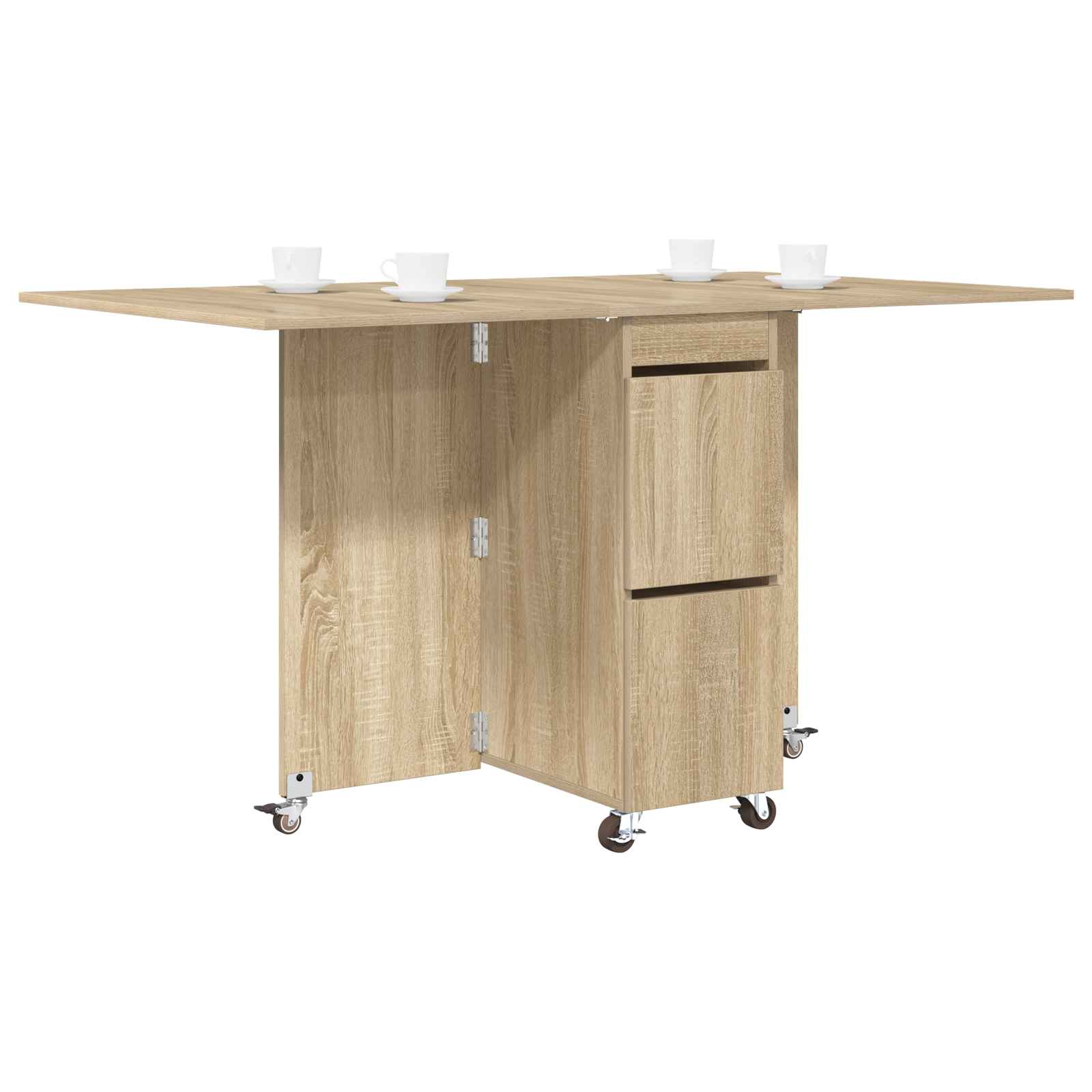 Esstisch 2 pcs 140 x 80 x 77 cm Holzwerkstoff Sonoma-Eiche